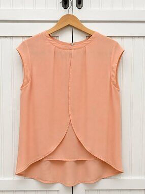 The Limited Peach Sleeveless Career Blouse Size Large